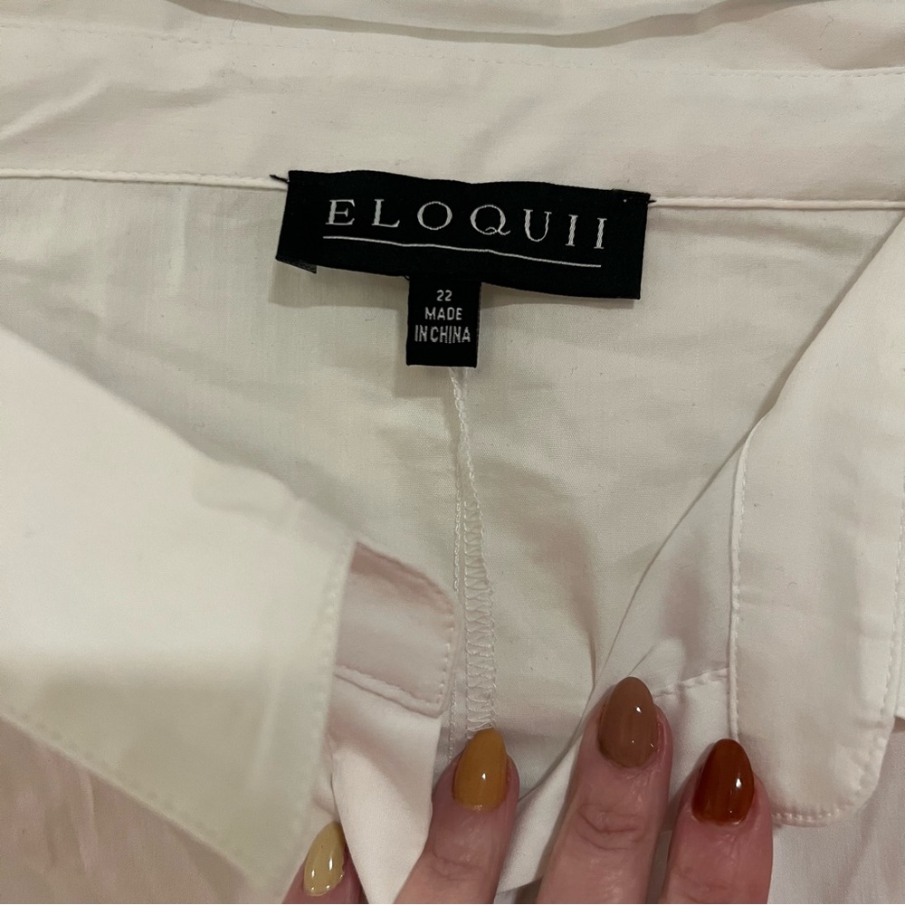 Off The Shoulder, White Button Down From Eloquii,… - image 2